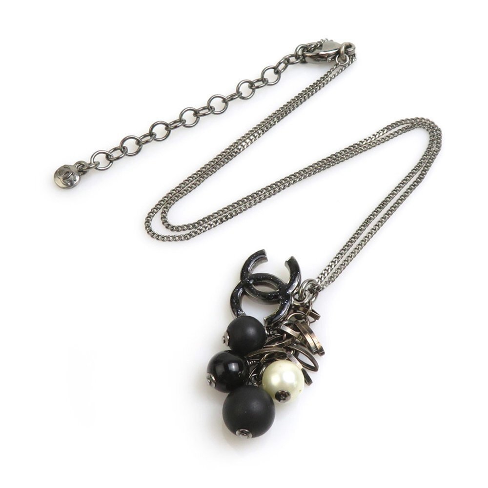 CHANEL Black Pearl Logo Necklace - Picture 2 of 5